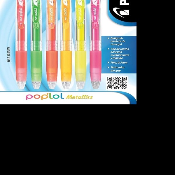 BOLIGRAFO GEL POPLOL RT 0.7MM NEON EST C6 PILOT E.6 C.48